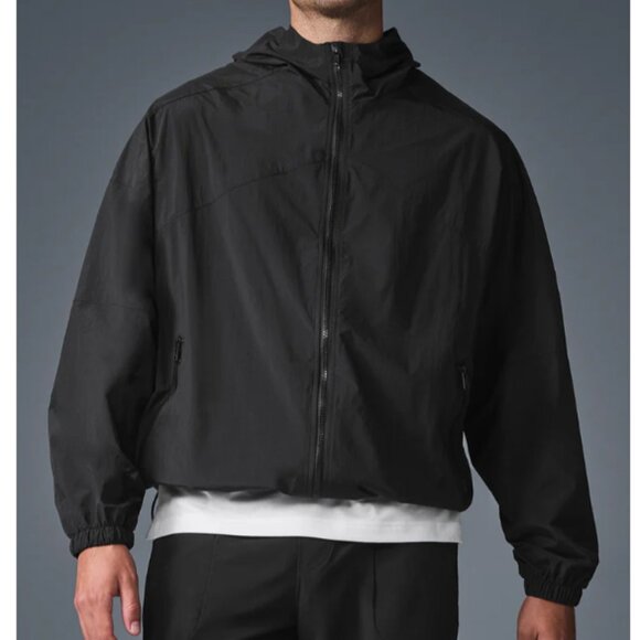 ALO Vantage Nylon Ripstop Track Jacket Black Size Large - Picture 2 of 16